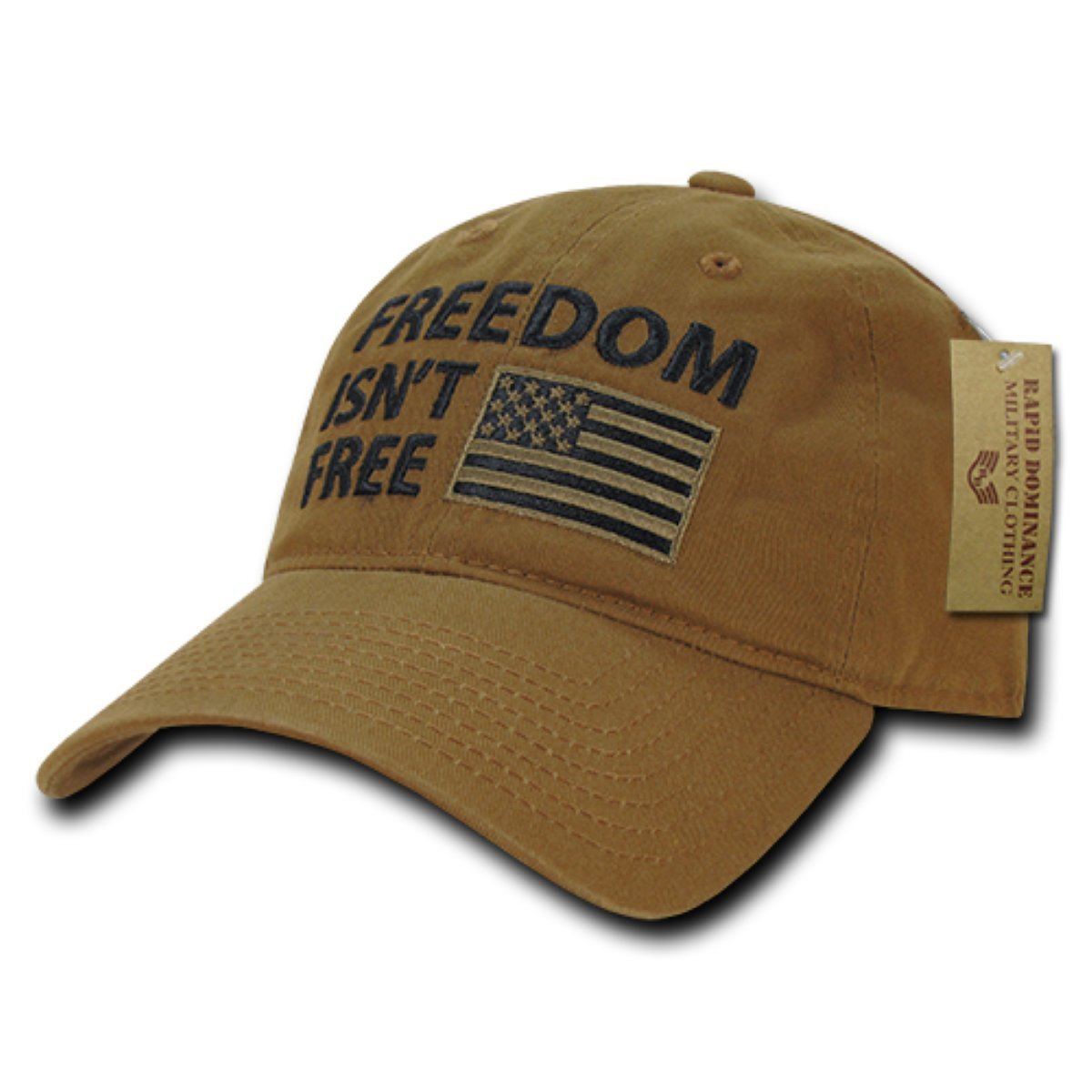 Relaxed Graphic Cap,Freedom Isnt,Coyote