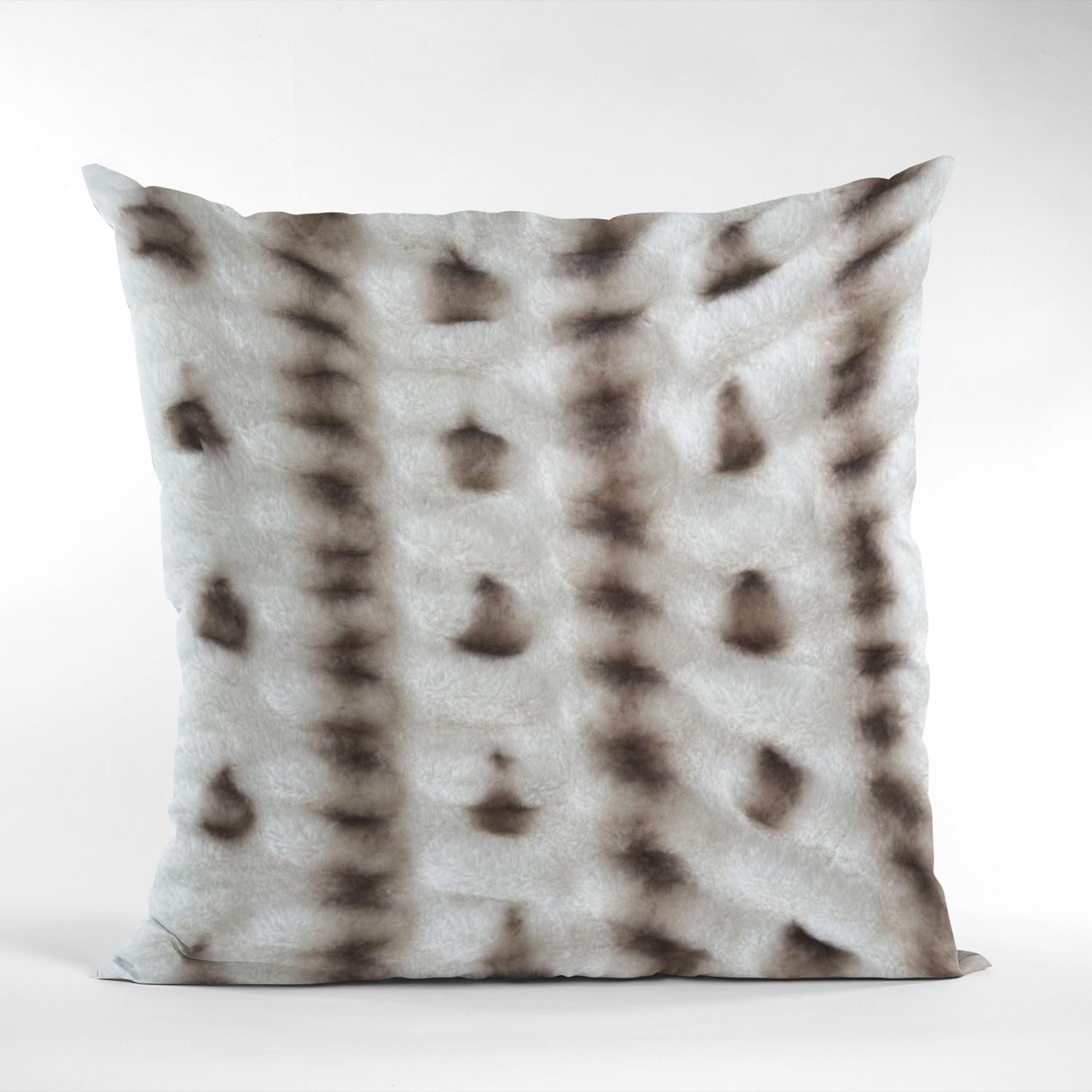 Plutus Creamy Fluffy Bunni Animal Faux Fur Luxury Throw Pillow - Double sided  18 x 18”