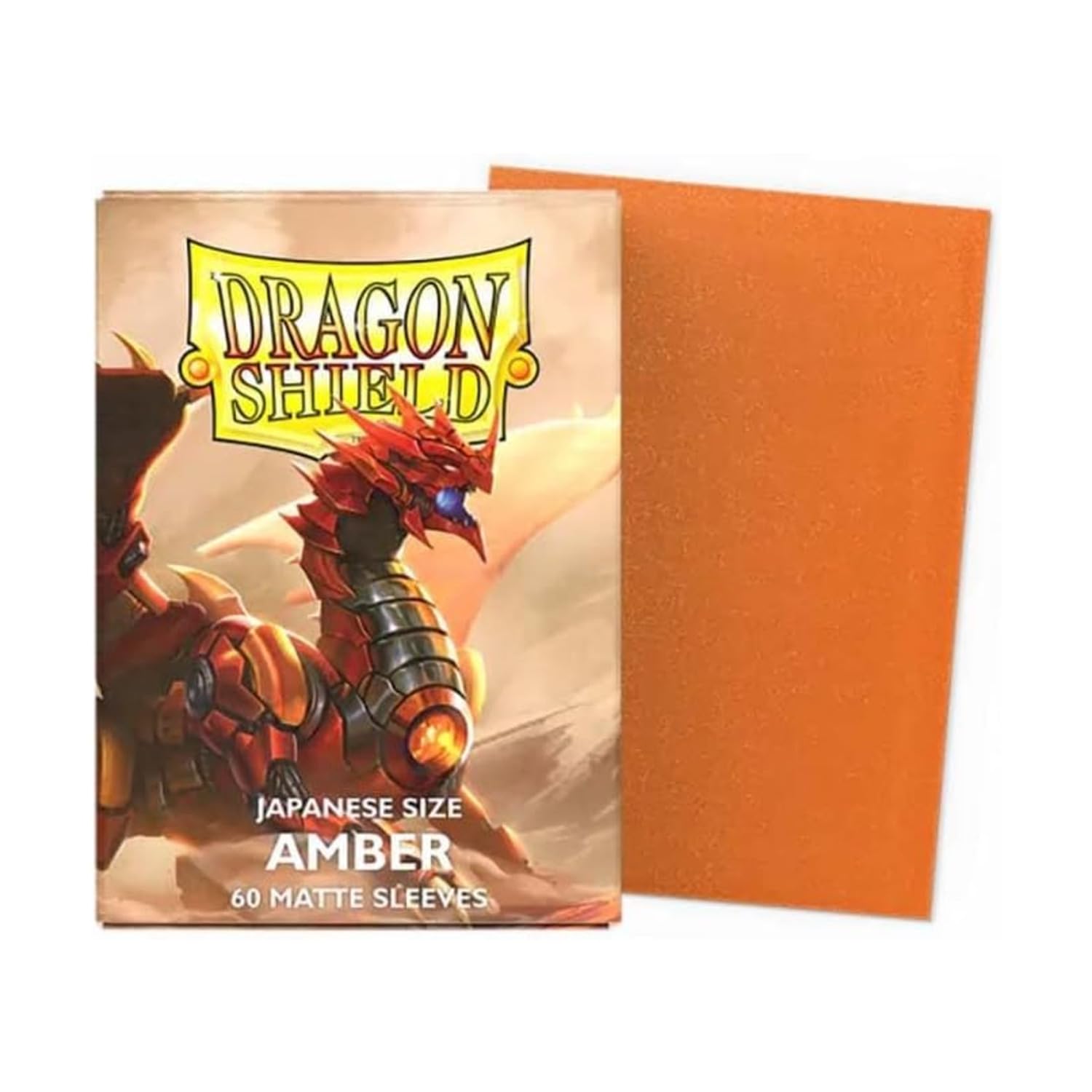 Dragon Shield | Japanese Size Card Matte Sleeves | 60 CT - Smooth & Tough Premium TCG Sleeves - Compatible with Yu-Gi-Oh, Naruto, Cardfight & Vanguard | Amber