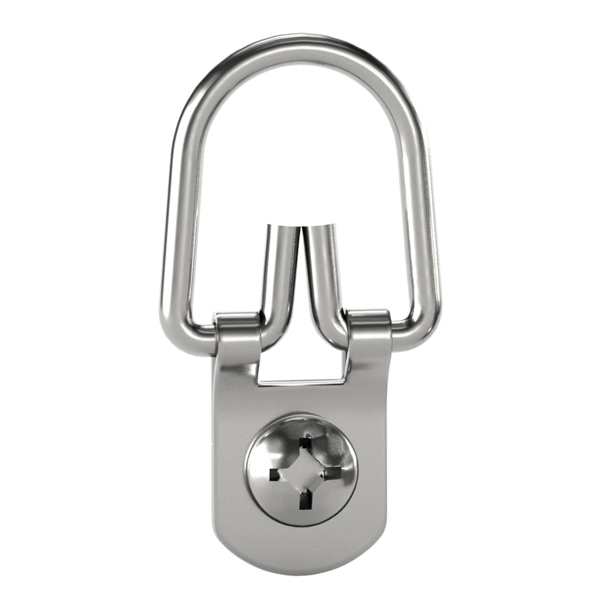 Ook 533830 D-Ring Mirror Hangers, Picture Hangers, Readyscrew, Steel, Zinc Plated, 20Lbs (3 Set)