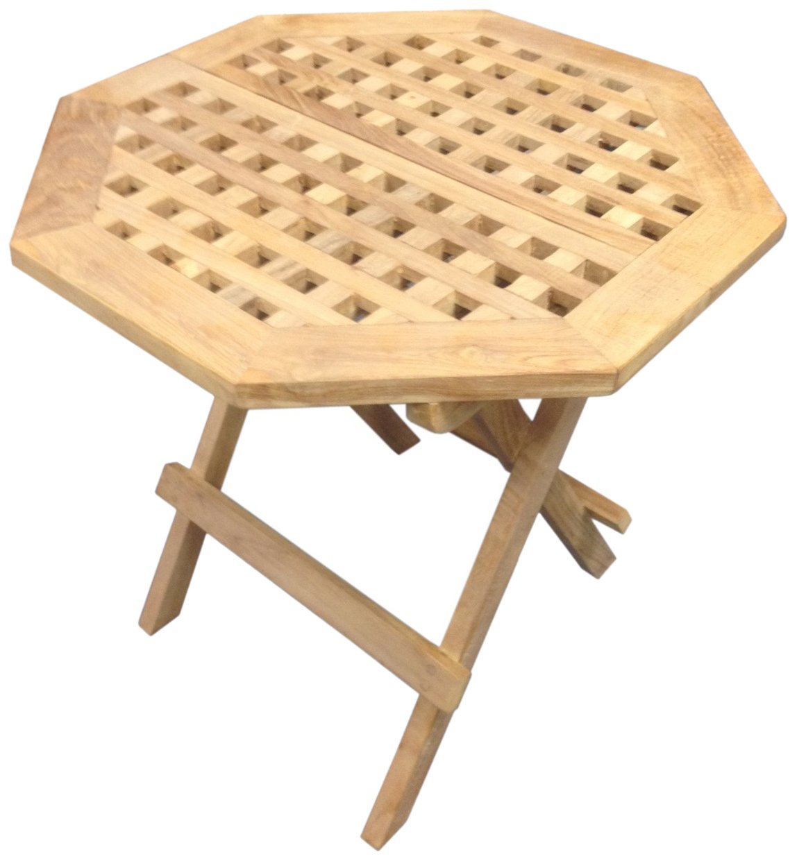 Teak Octagonal Picnic Table (shown in open & close position)