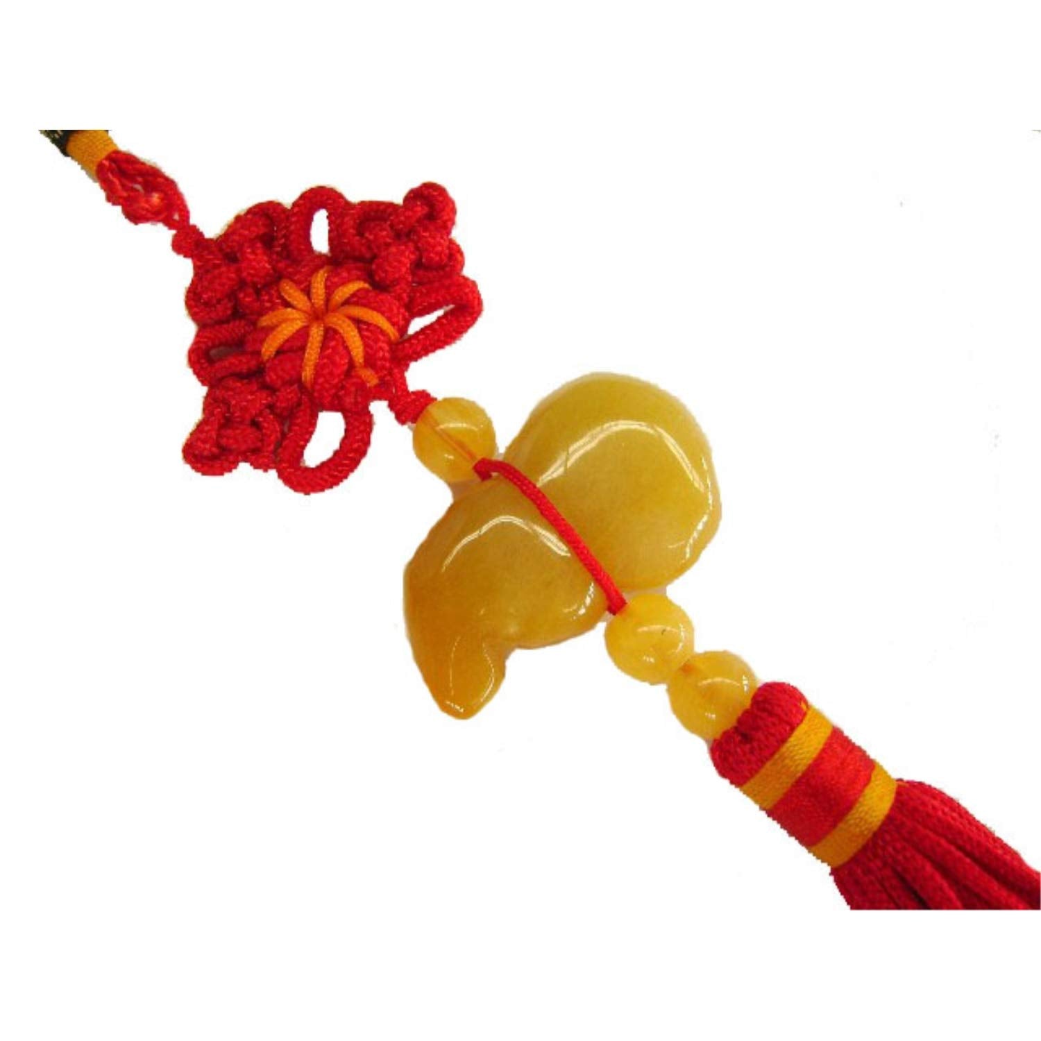 Yellow Jade Wu Lou Charm