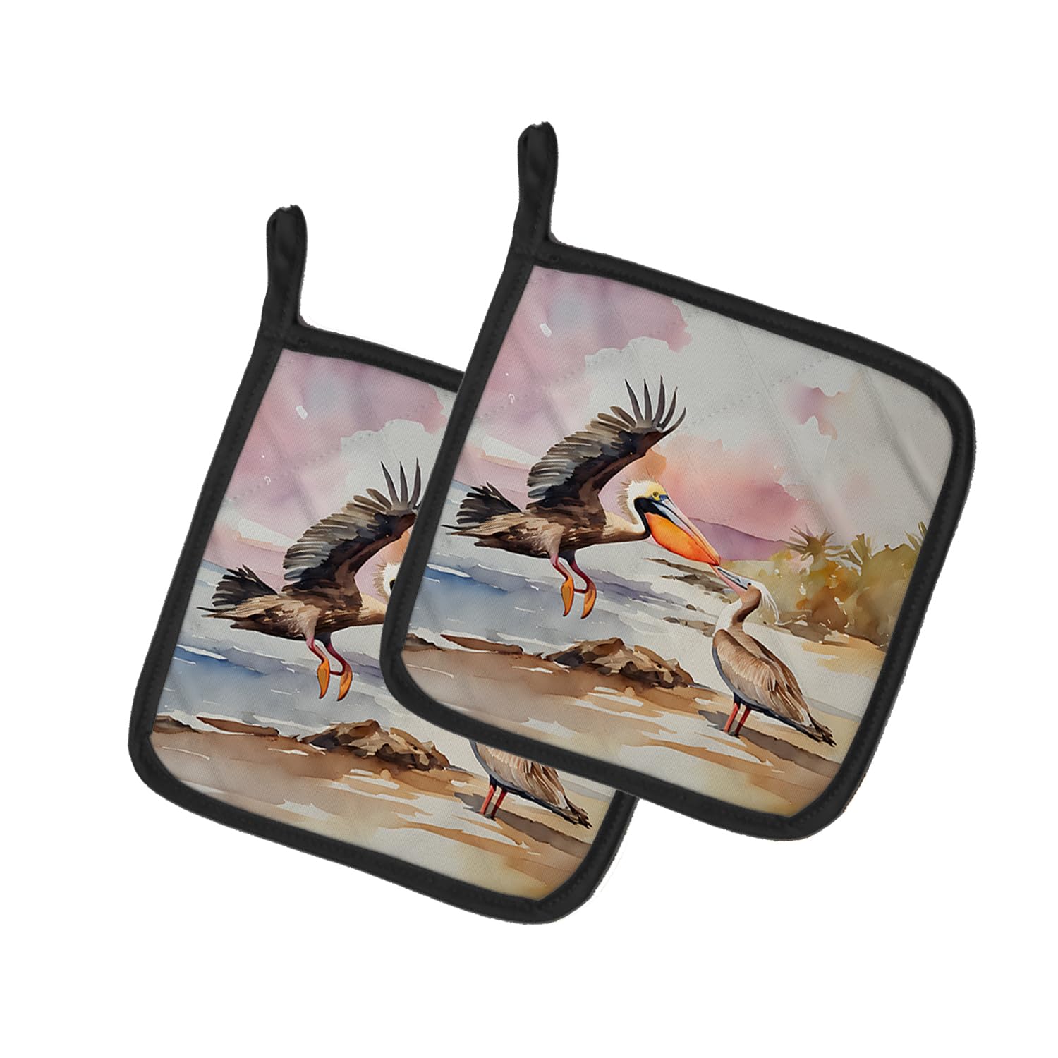Pelican Pair of Pot Holders