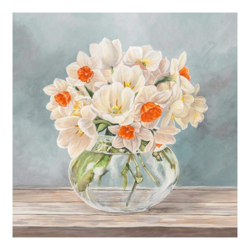 Fleurs et Vases Aquamarine II-Paper Art-20x20”