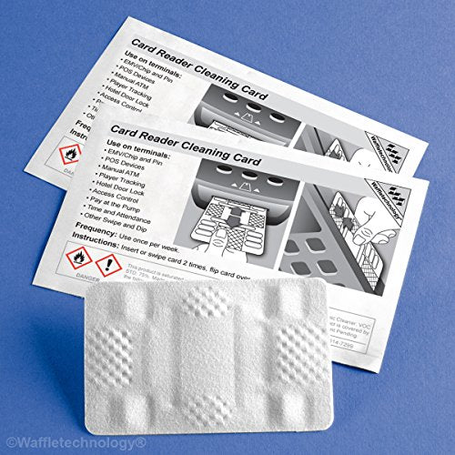 Kicteam Waffletechnology Smart Card Reader Cleaning Card, 40 Pack
