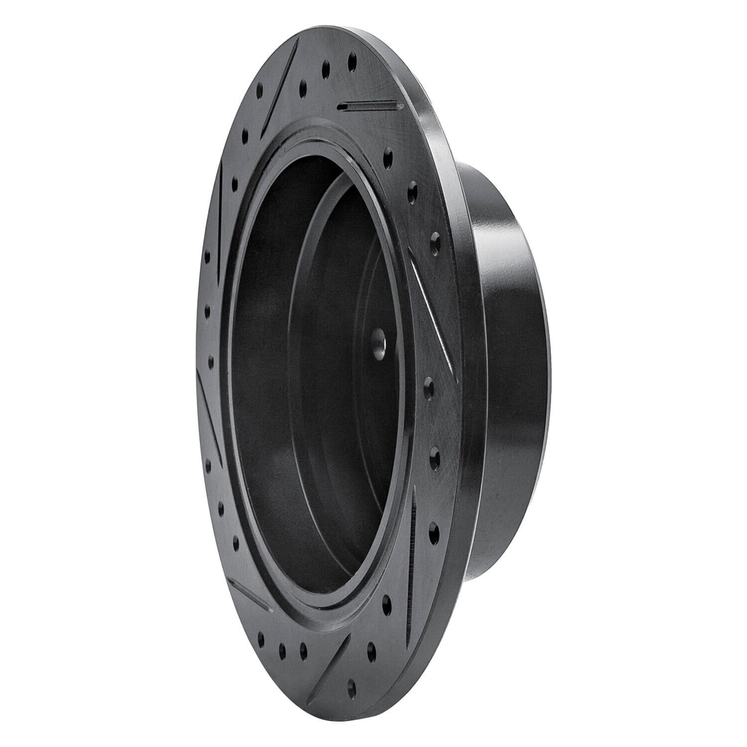 R1 Concepts Brake Rotor Drilled and Slotted Black ECB-31016R