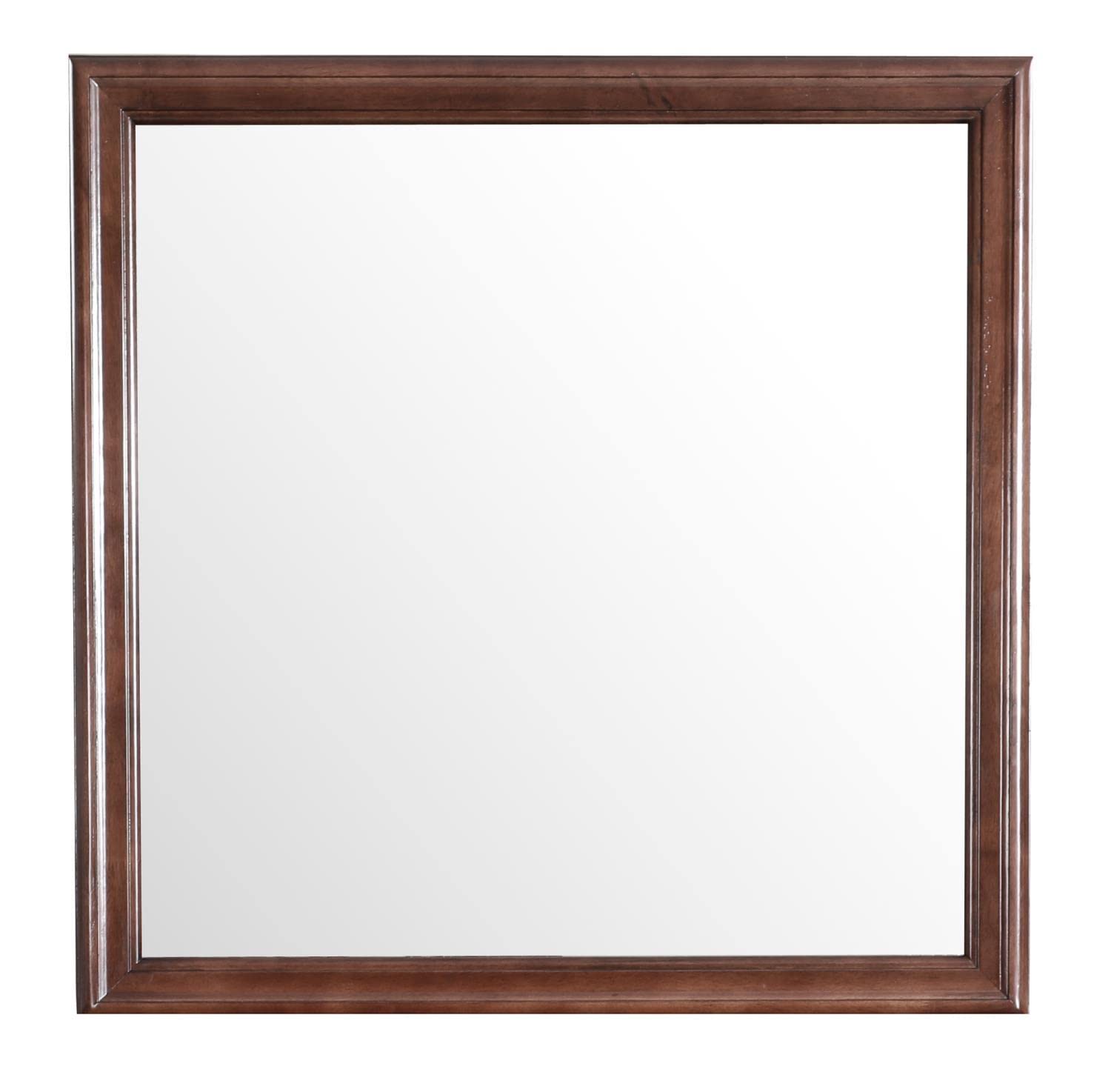38 in. x 38 in. Classic Square Wood Framed Dresser Mirror