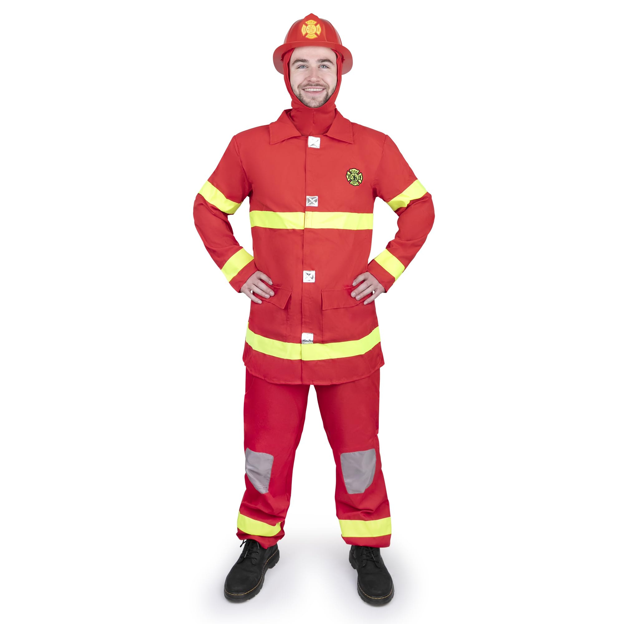Adult Fire Fighter - Red - Size X-Large