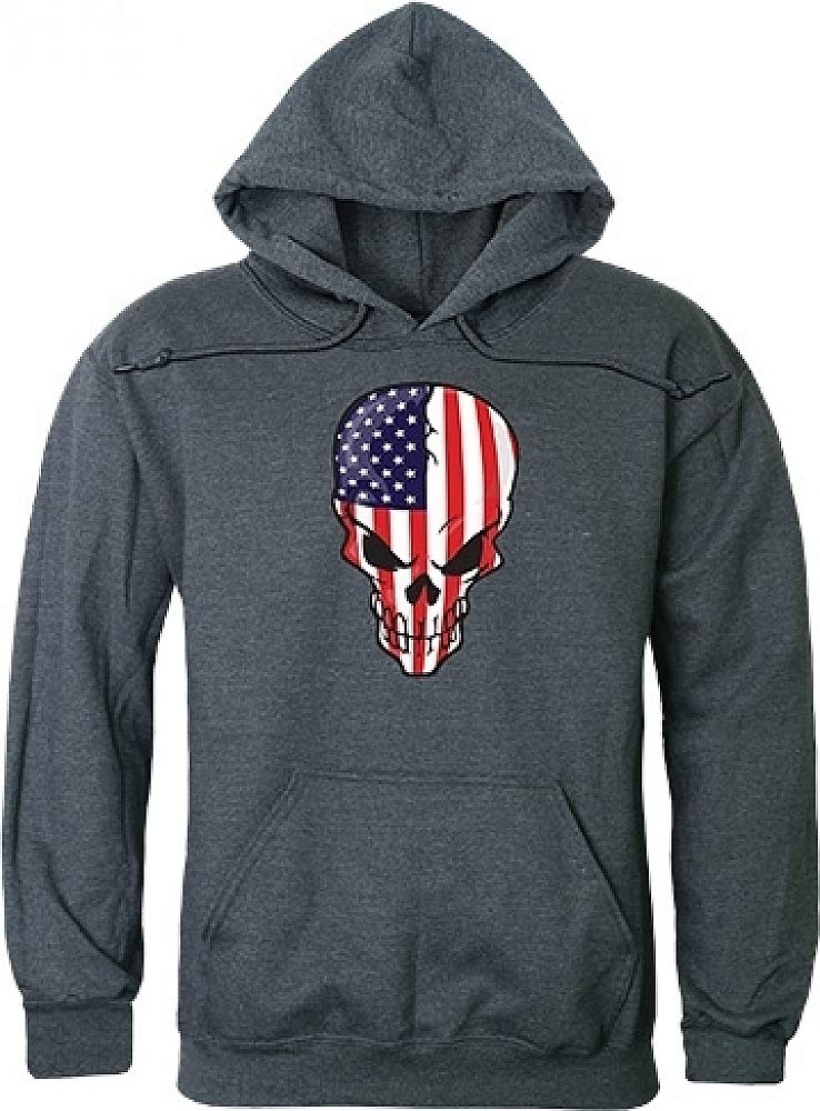 Graphic Pullover, Skull Flag, H.Char, M