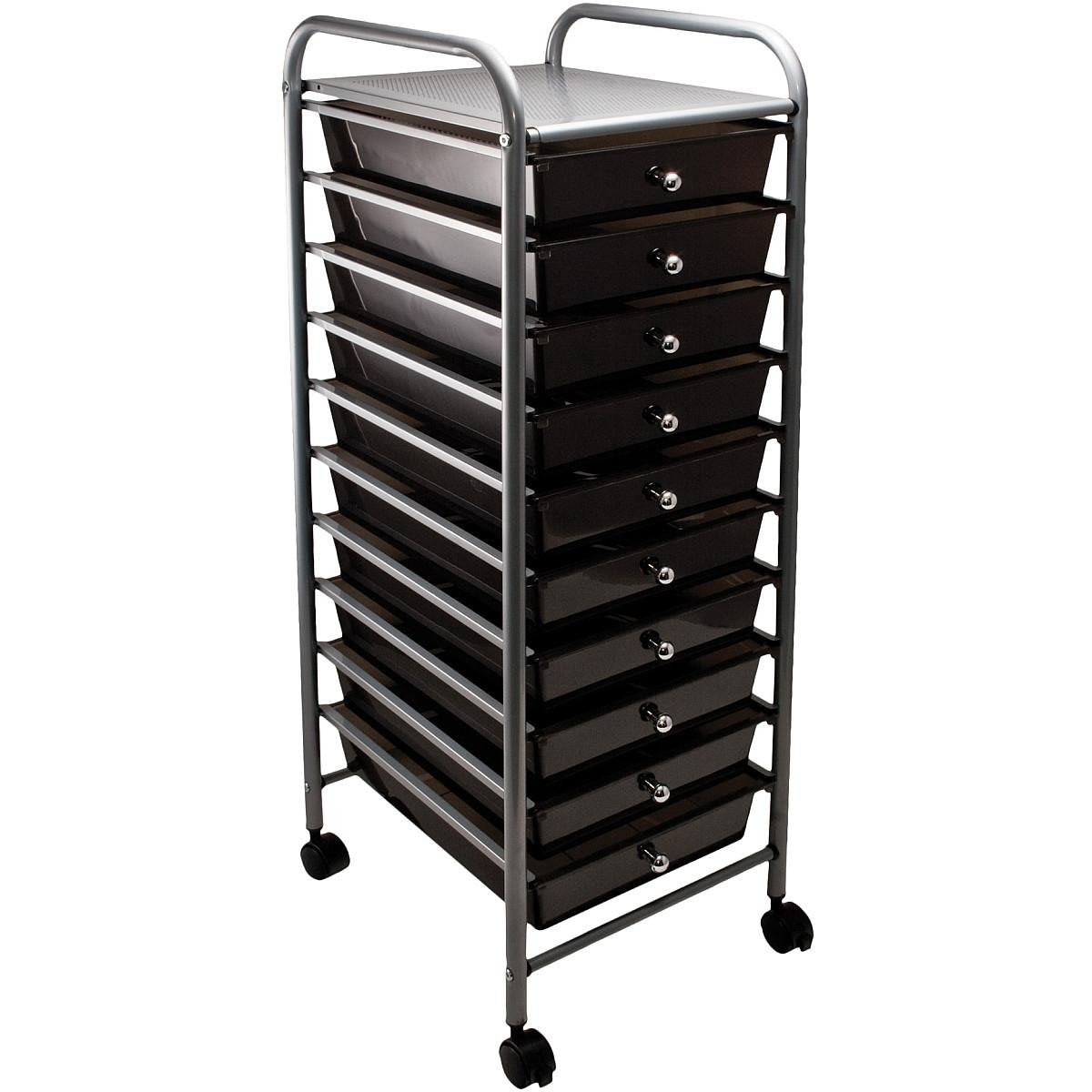 10 Drawer Organizer, Smoke-colored Drawers