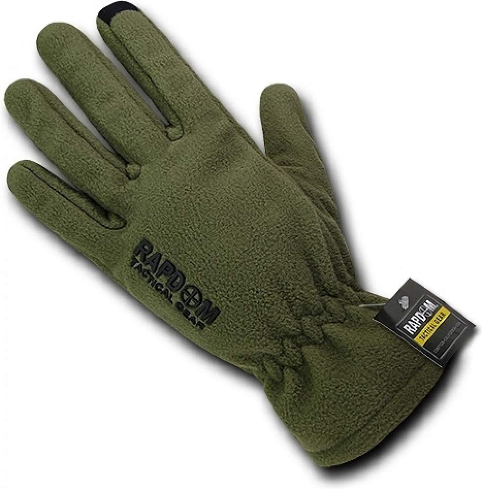 Breathable Fleece Gloves, Olive D, S