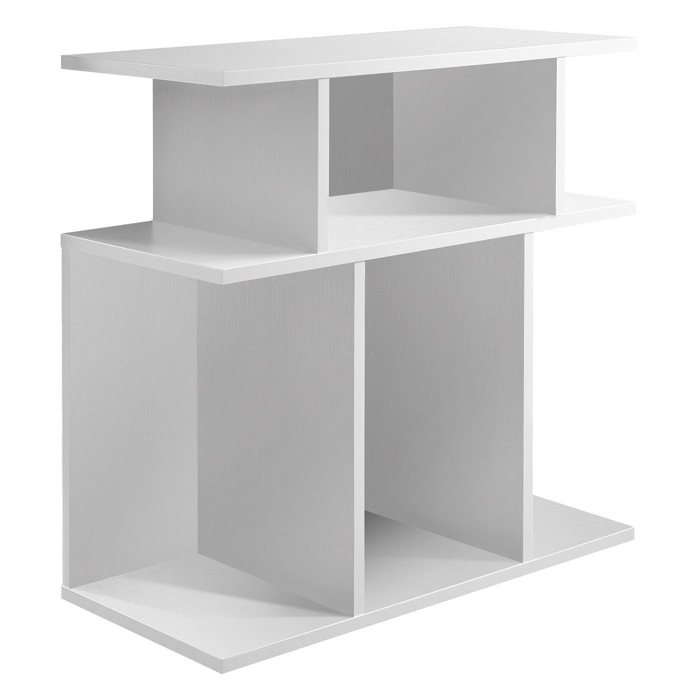 Accent Table, Side, End, Nightstand, Lamp, Living Room, Bedroom, Laminate, White, Contemporary, Modern