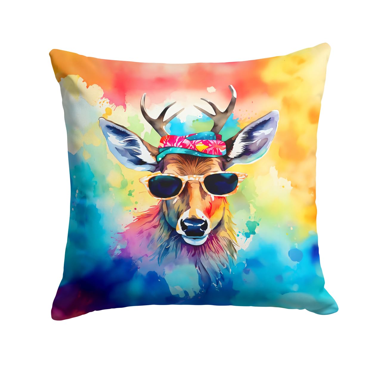 Hippie Animal Deer Throw Pillow
