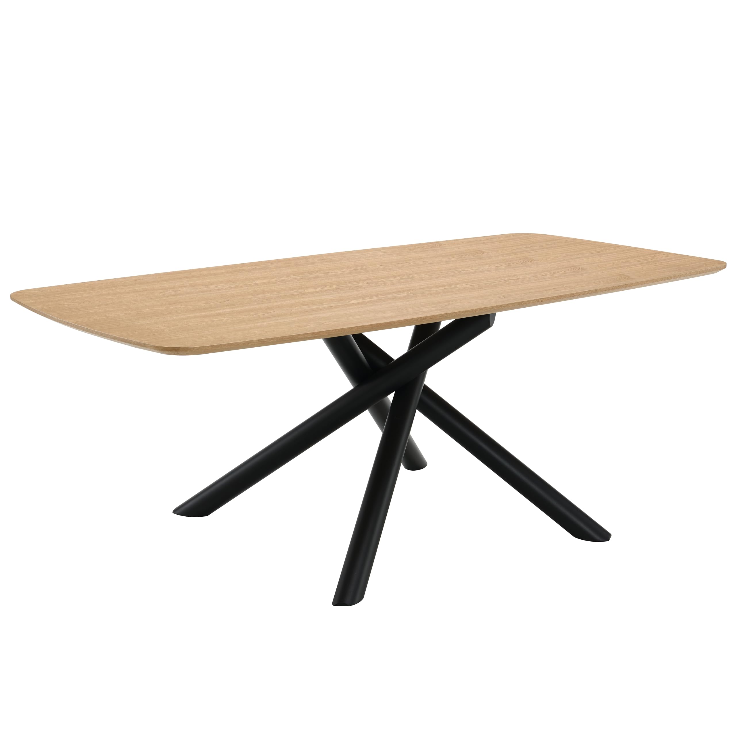 ACME Lawton Dining Table, Natural & Black Finish