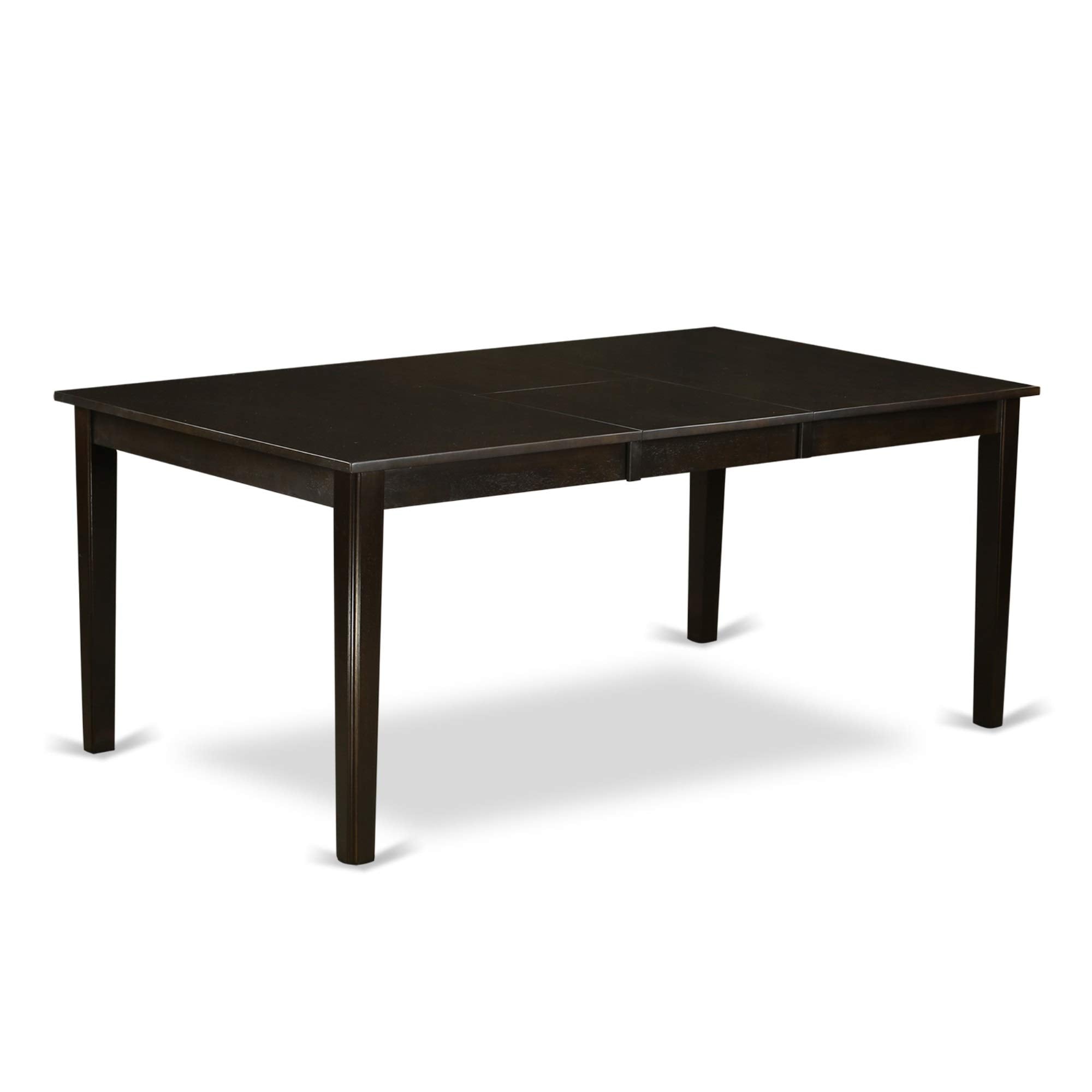 Casafoyer Henley 5 Piece Room Furniture Set Includes a Rectangle Dining Table with Pedestal and 4 Brown Linen Fabric Parsons Chairs, 42x72 Inch, Cappuccino