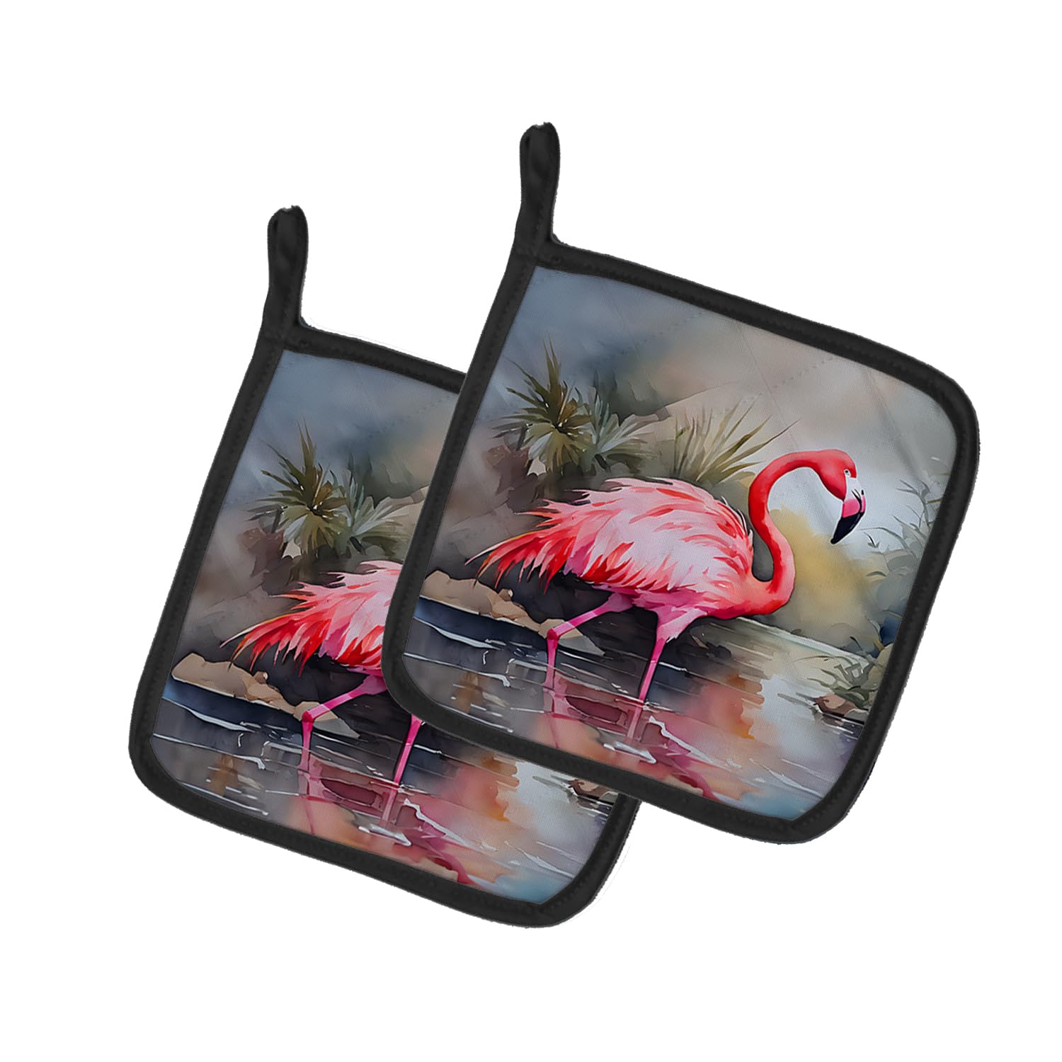 Flamingo Pair of Pot Holders