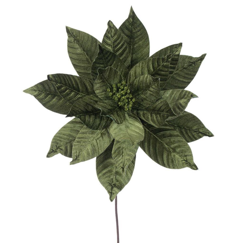 Casafoyer 21.5” Lime Poinsettia 18” Flower 2/Bag - (Pack Of 2)