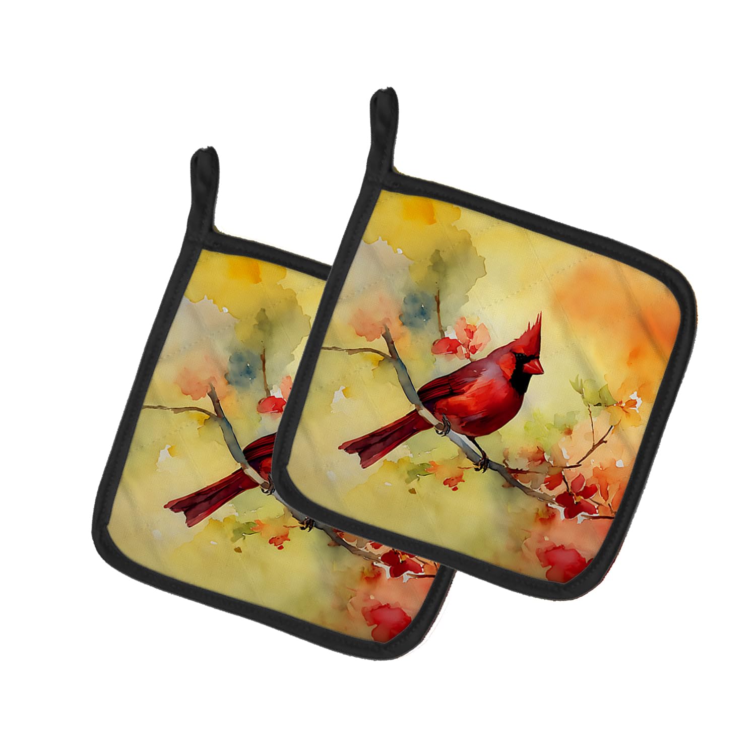 Cardinal Pair of Pot Holders