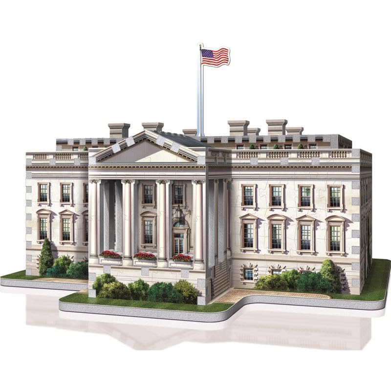 Wrebbit3D The White House 3D Jigsaw Puzzle White 490 pc, (Pack of 1)