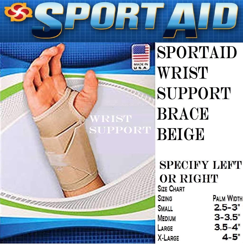 7 Wrist Brace W/Tension Strap Md Left 3″-3 1/2″ Sporta