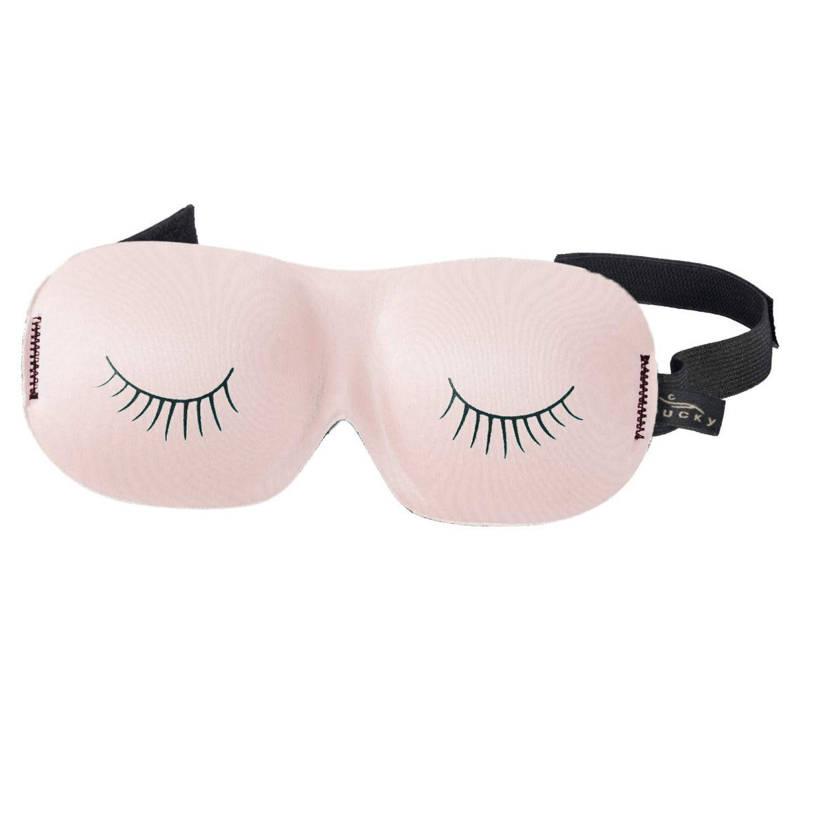 Bucky Ultralight Comfortable Contoured Travel And Sleep Eye Mask, Strawberry Eyelash, One Size