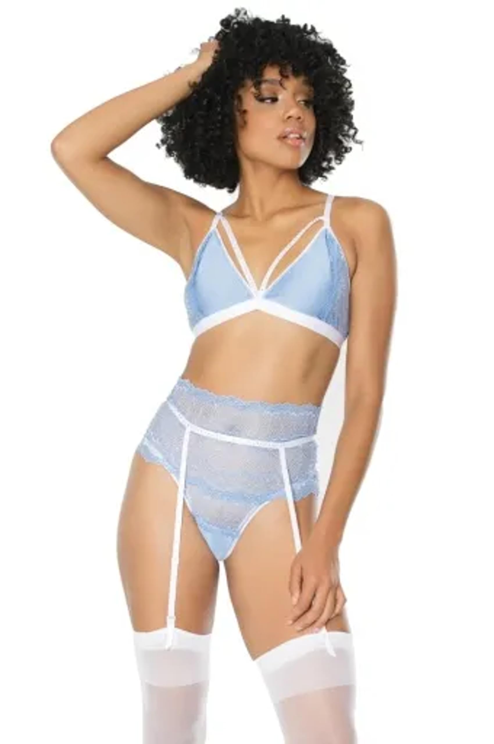 Coquette Bralette Garter Belt And G-String