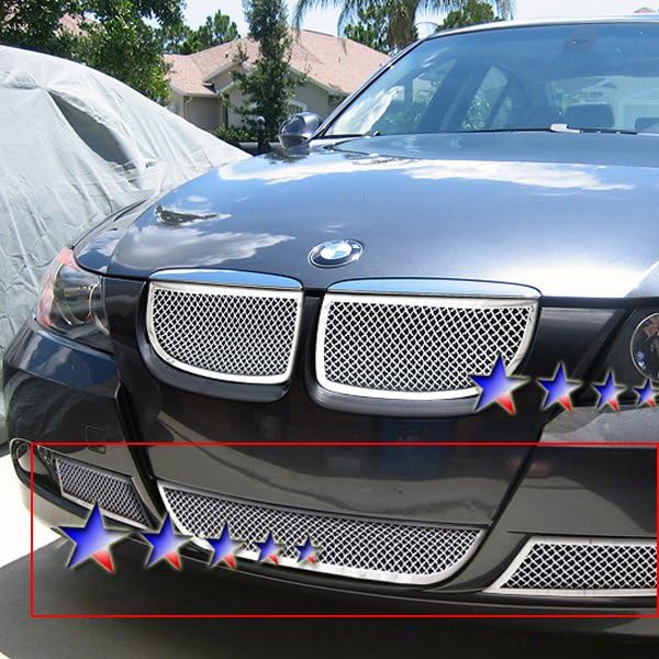 2006-2007 Bmw 325I /2006-2007 Bmw 330I Stainless Steel Polished Finish 1.8 Mm Wire Mesh Mesh Grille