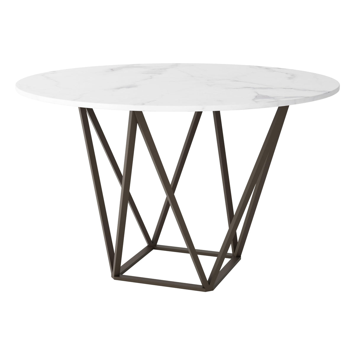 Zuo Tintern Dining Table White & Antique Brass