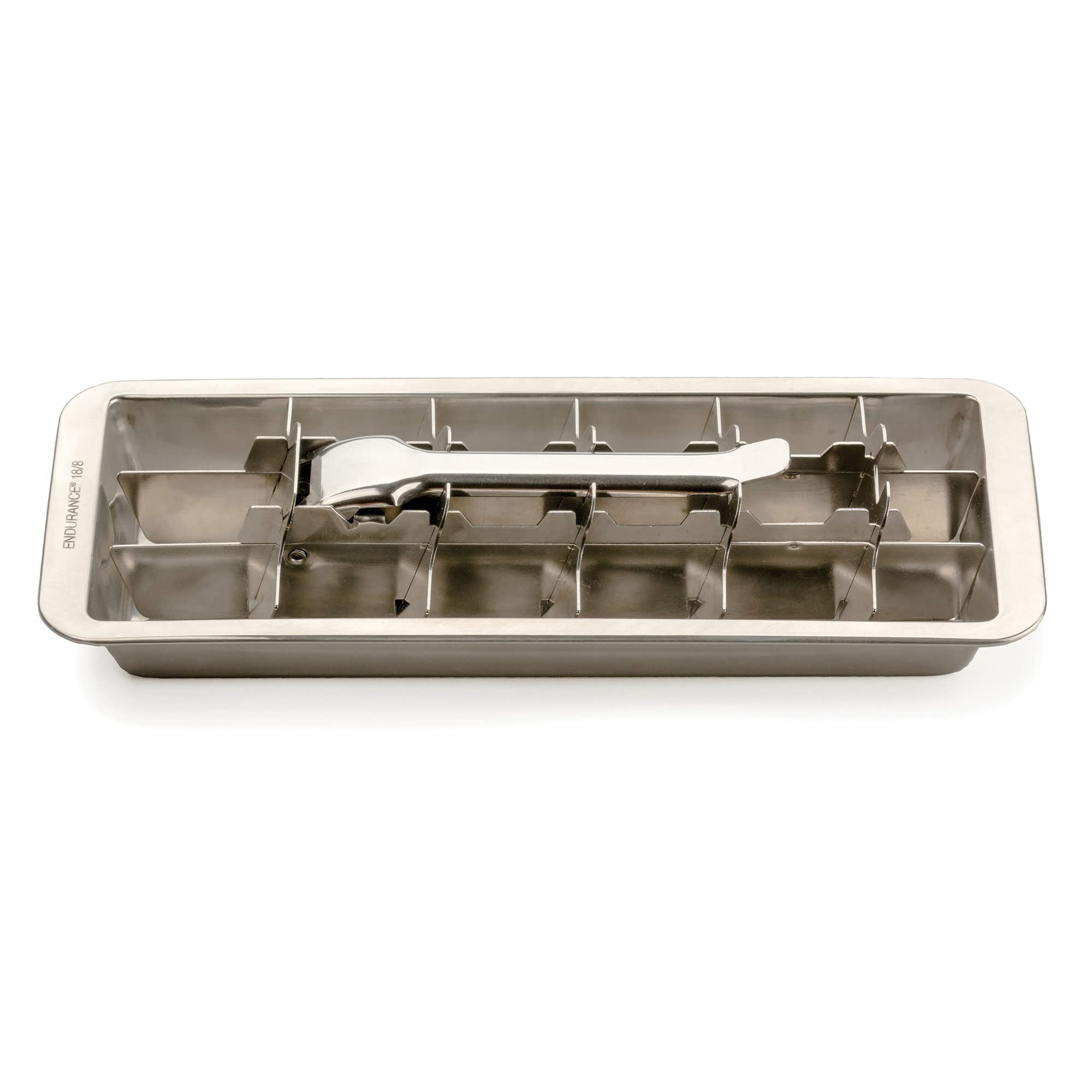 Rsvp International Endurancea Vintage Inspired Ice Cube Tray, 11  Retro Design For Bars & Kitchens  Levers Remove Cubes  Heavy D