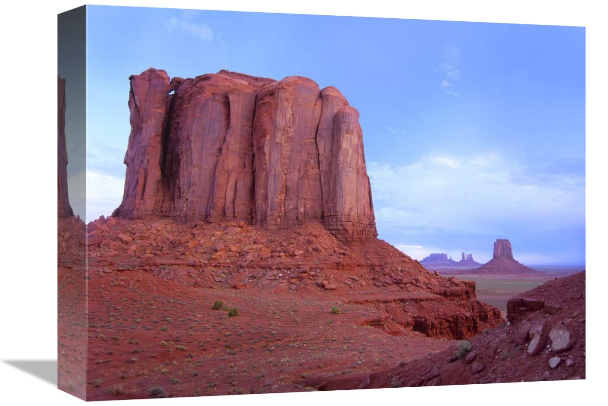 Elephant Butte from North Window viewpoint, Monument Valley, Arizona-Canvas Art-16x12”