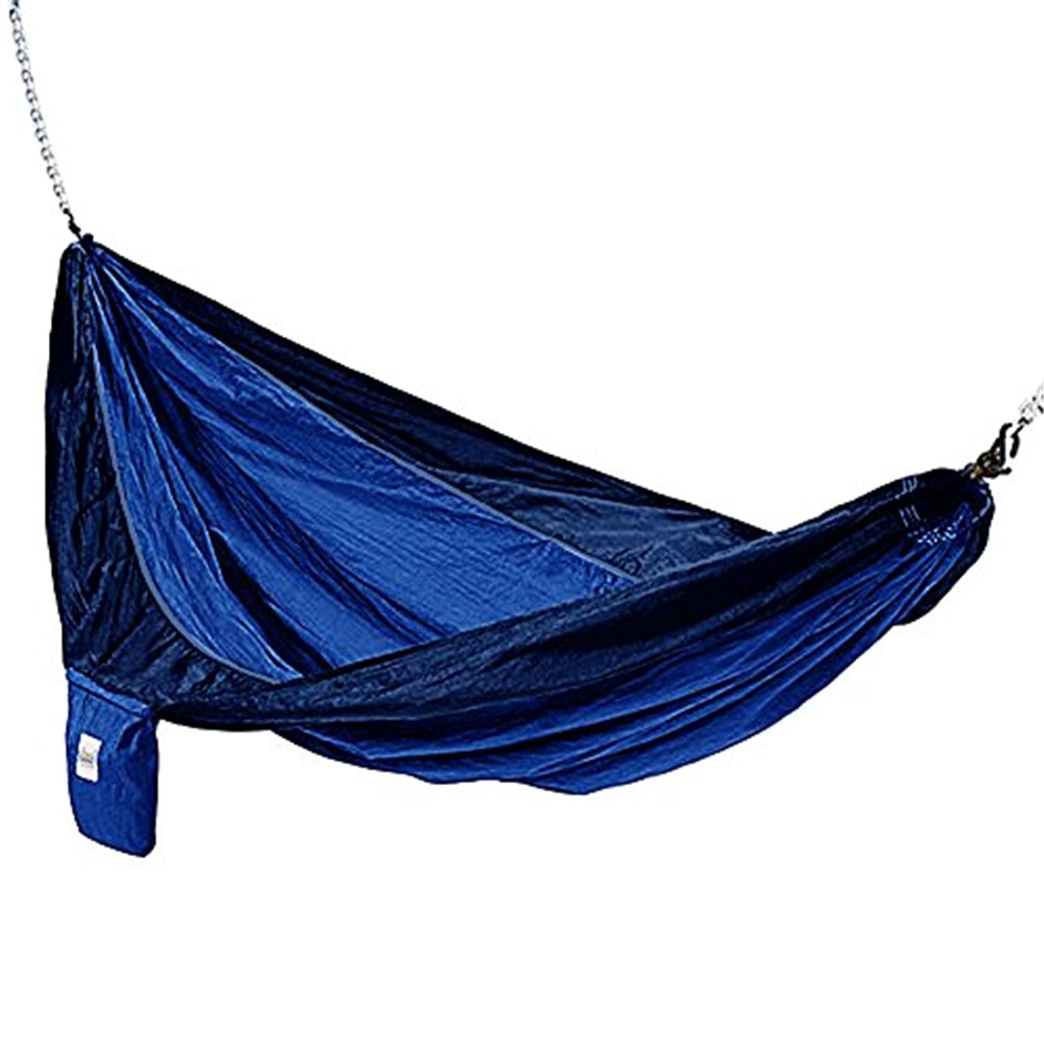 Dark Blue And Light Blue Hammaka Parachute Silk Hammock