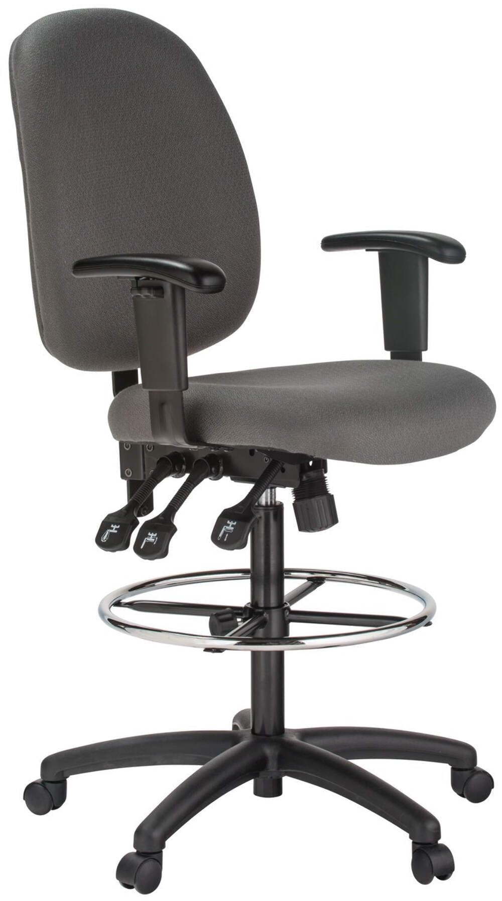 Extra Tall Ergonomic Drafting Chair - Gray Fabric