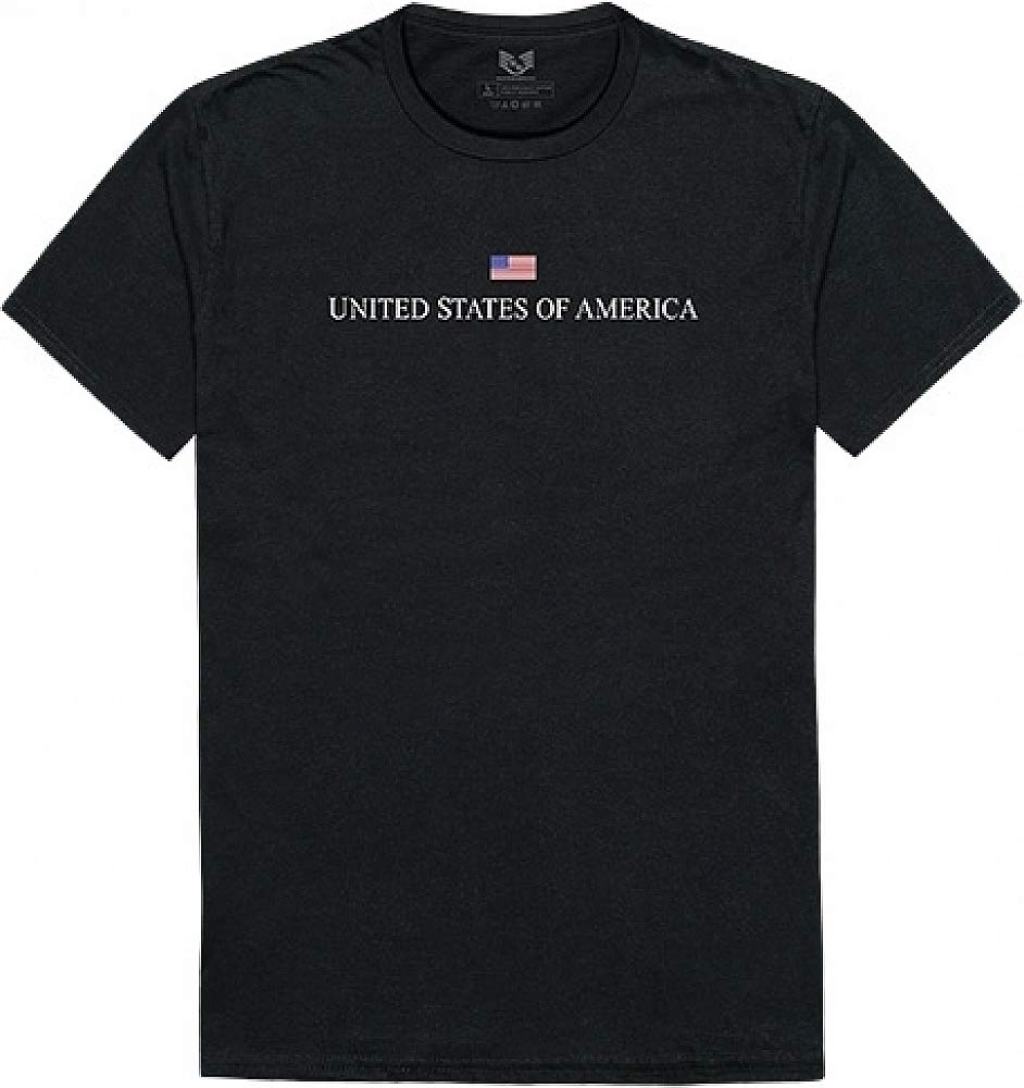 Relaxed Graphic Tee, USA, Black, S