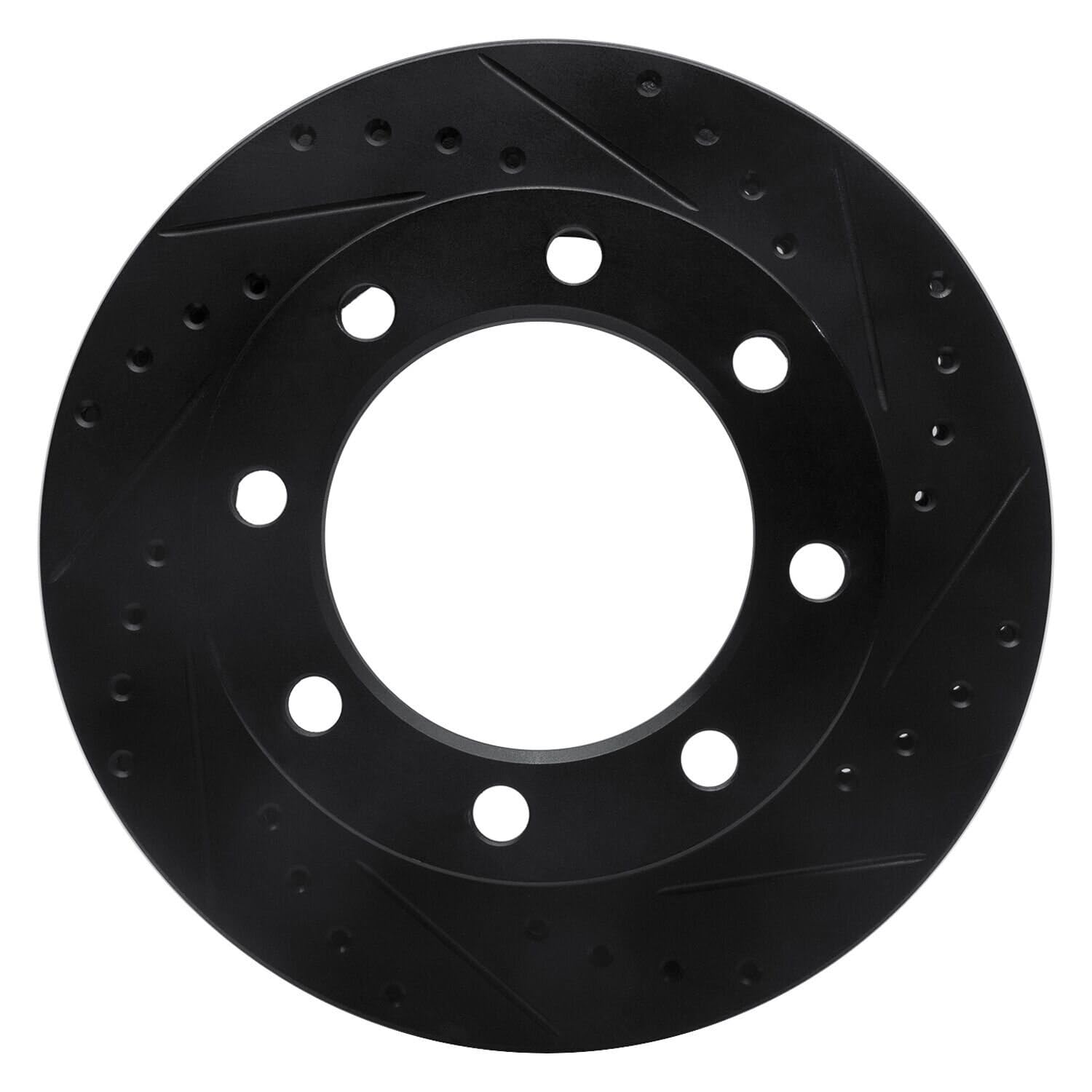 R1 Concepts Brake Rotor Drilled and Slotted Black ECB-54103R