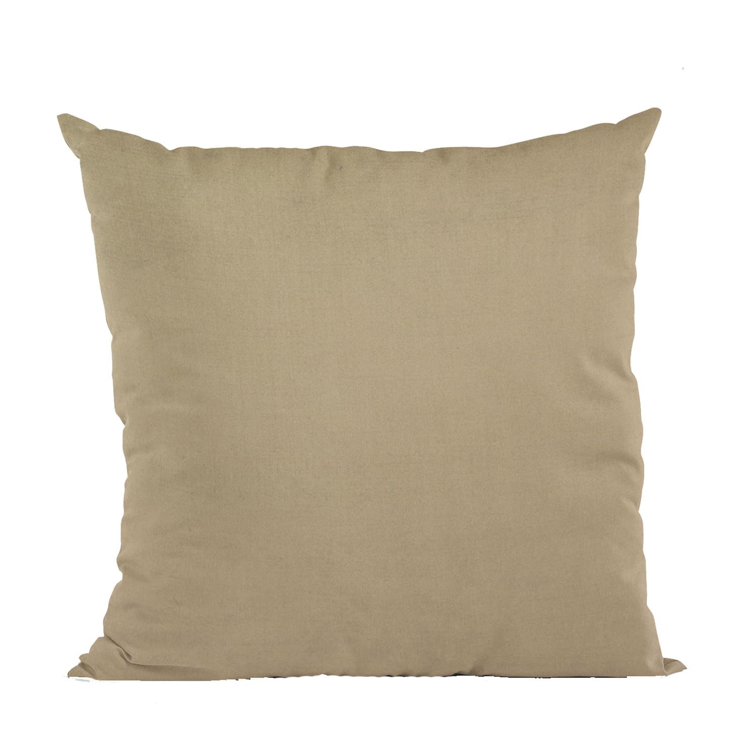 Plutus Sand Solid Shiny Velvet Luxury Throw Pillow - Double sided  26 x 26”