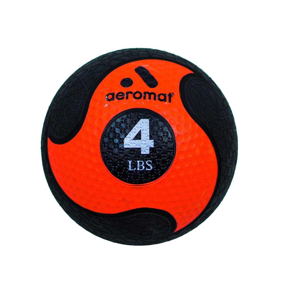 Deluxe Medicine Ball - 4 LB Black / Orange - 7.75 in diameter