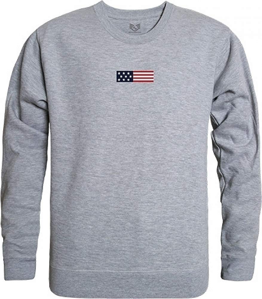 Graphic Crewneck, US Flag 1, H.Grey, L