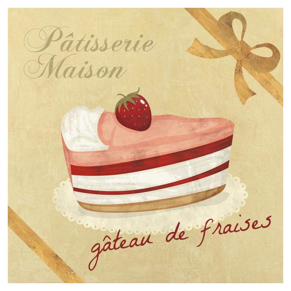 Gateau de fraises-Paper Art-38x38”