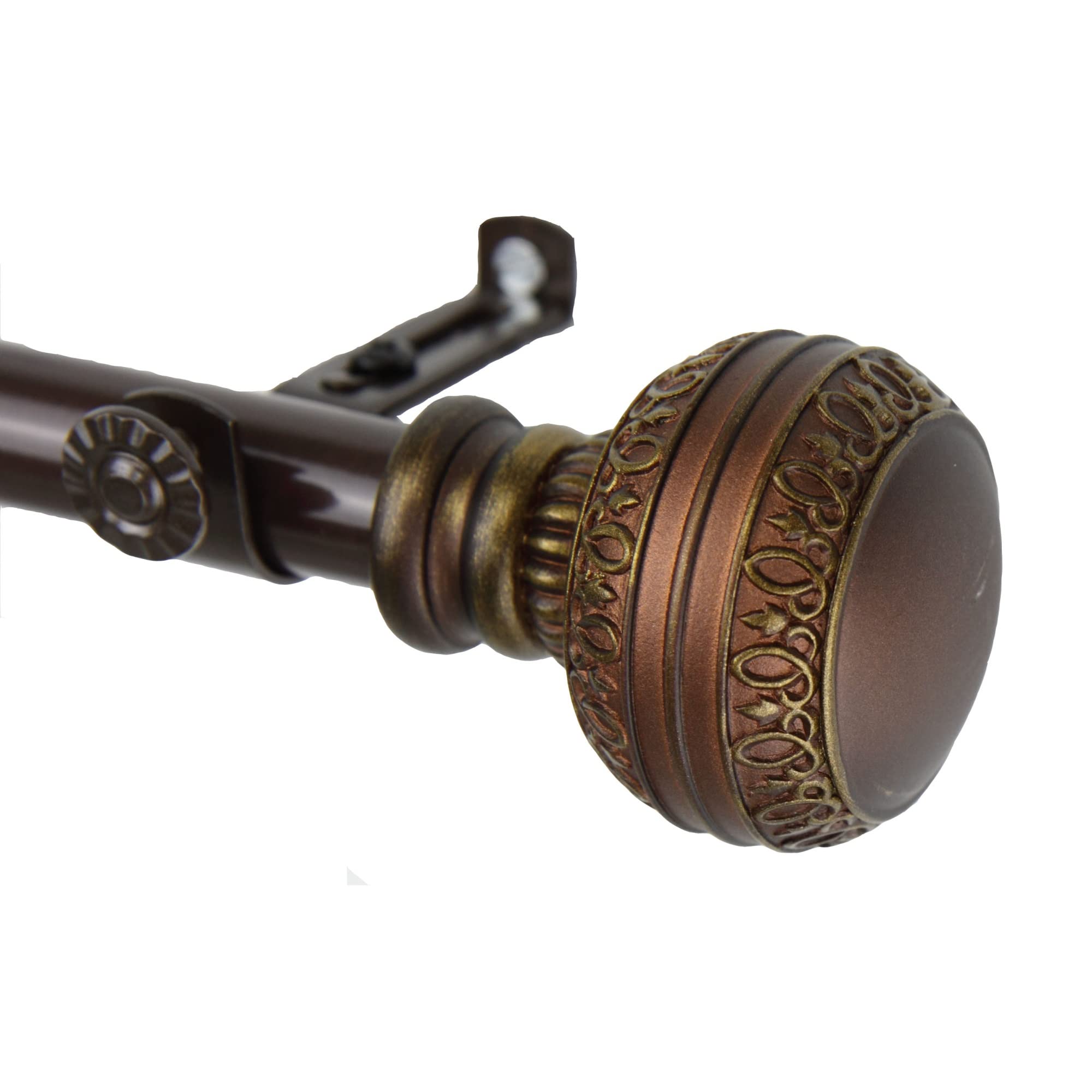 Dolly Curtain Rod 3/4 inch dia. 48-84 - Cocoa