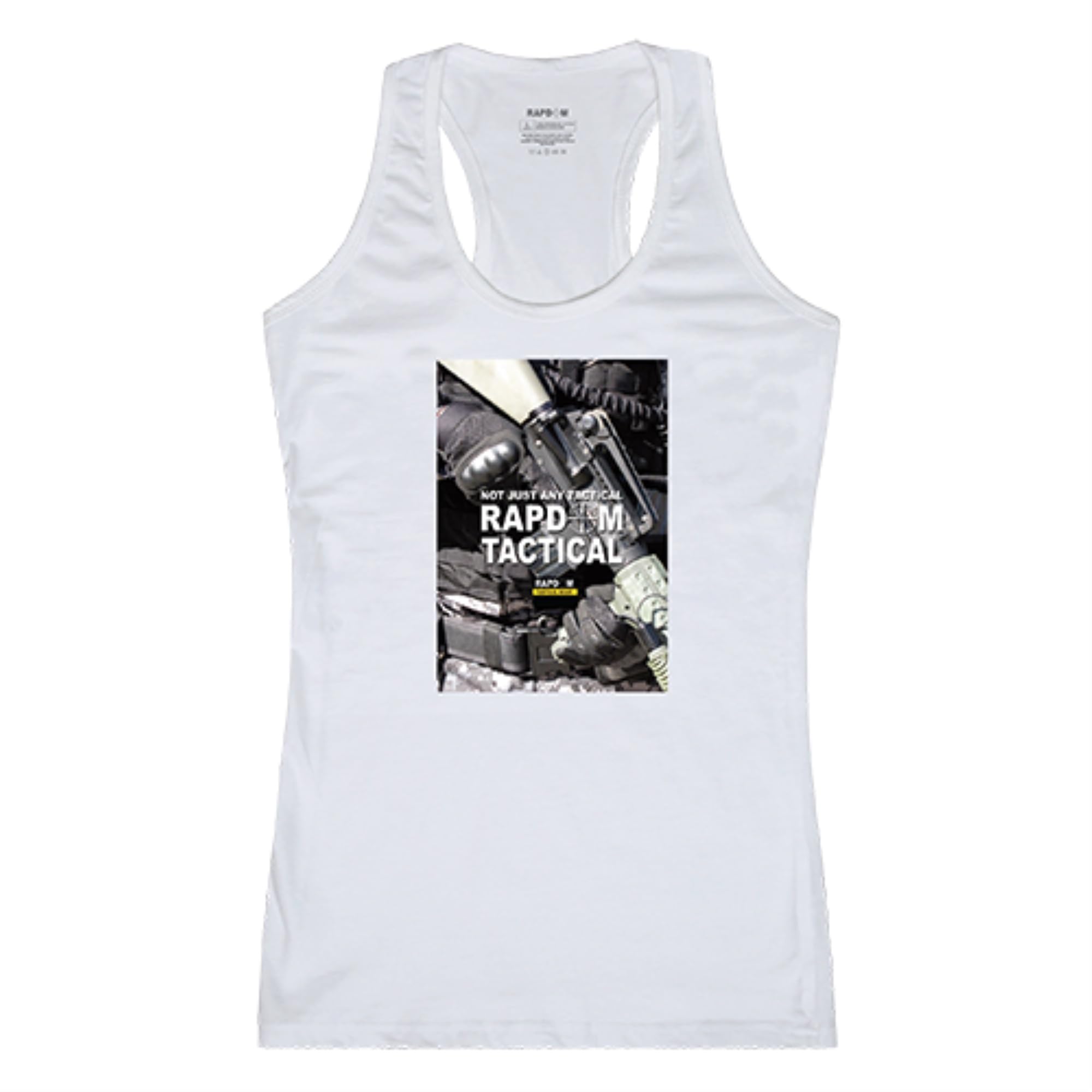 Womens Graphic Tank, RAPDOM 2, White, XL