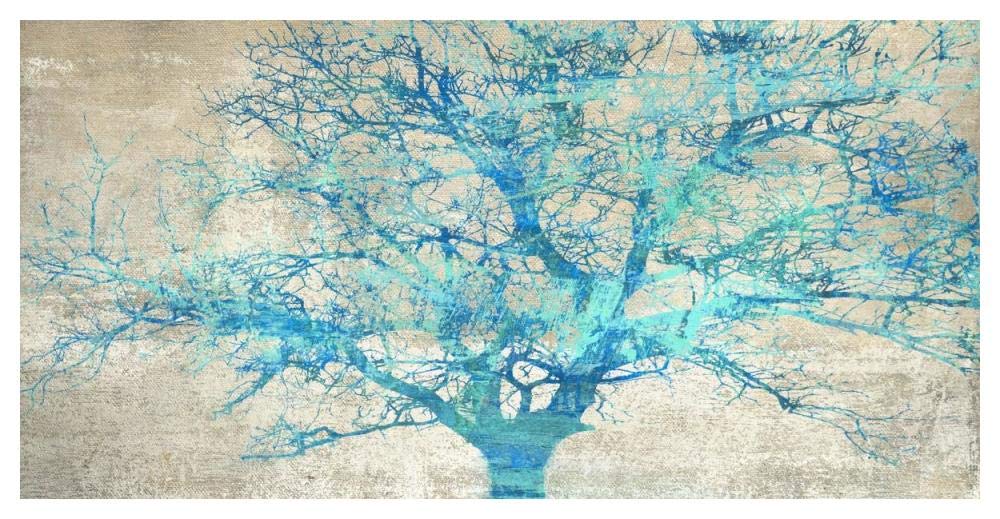 Turquoise Tree-Paper Art-50x26”