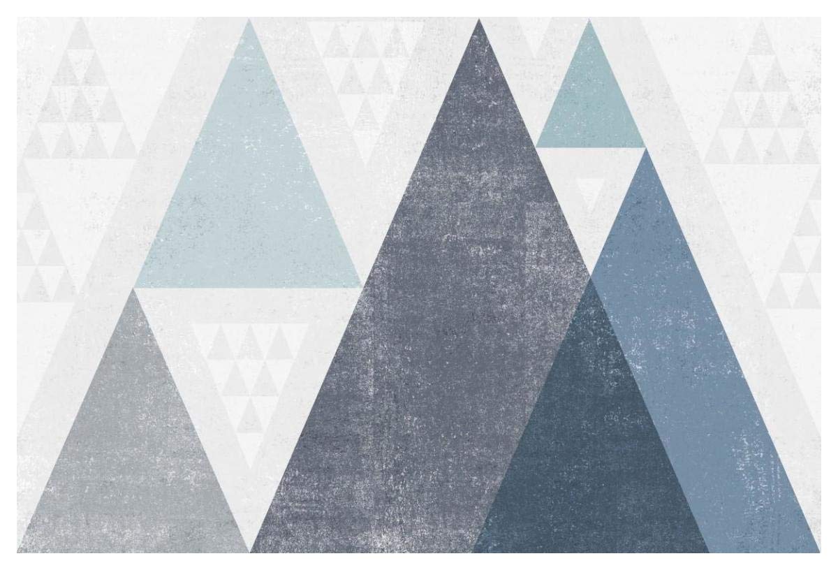 Mod Triangles I Blue -Paper Art-50x34”