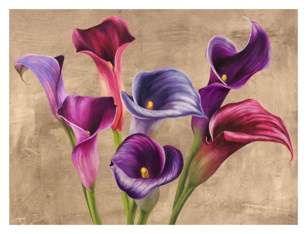 Multi-colored Callas-Paper Art-34x26”