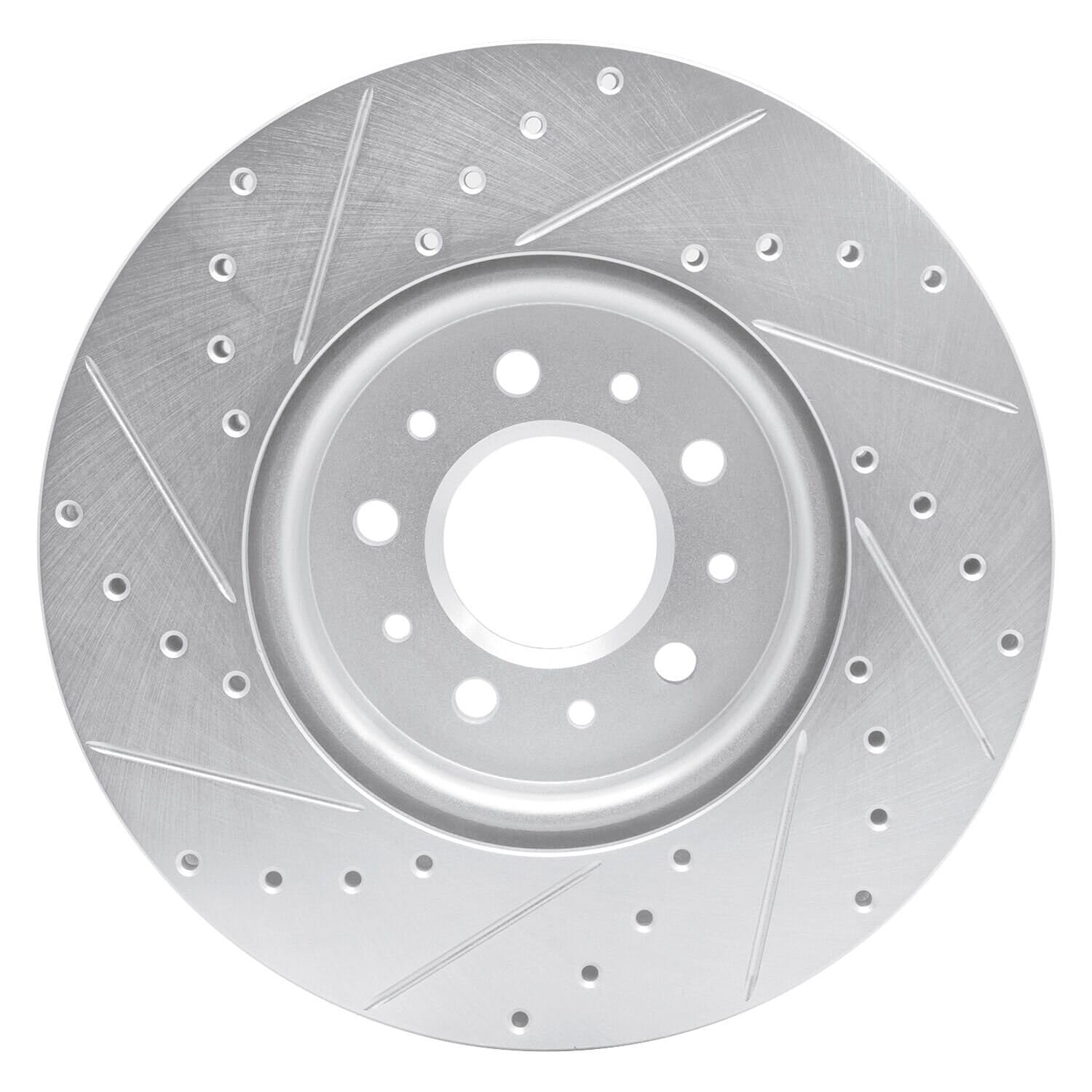 R1 Concepts Brake Rotor Drilled and Slotted Silver EDZ-45023R