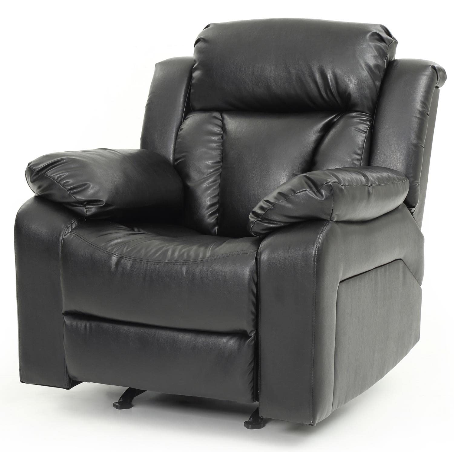 Daria Black Faux Leather Upholstery Reclining Chair