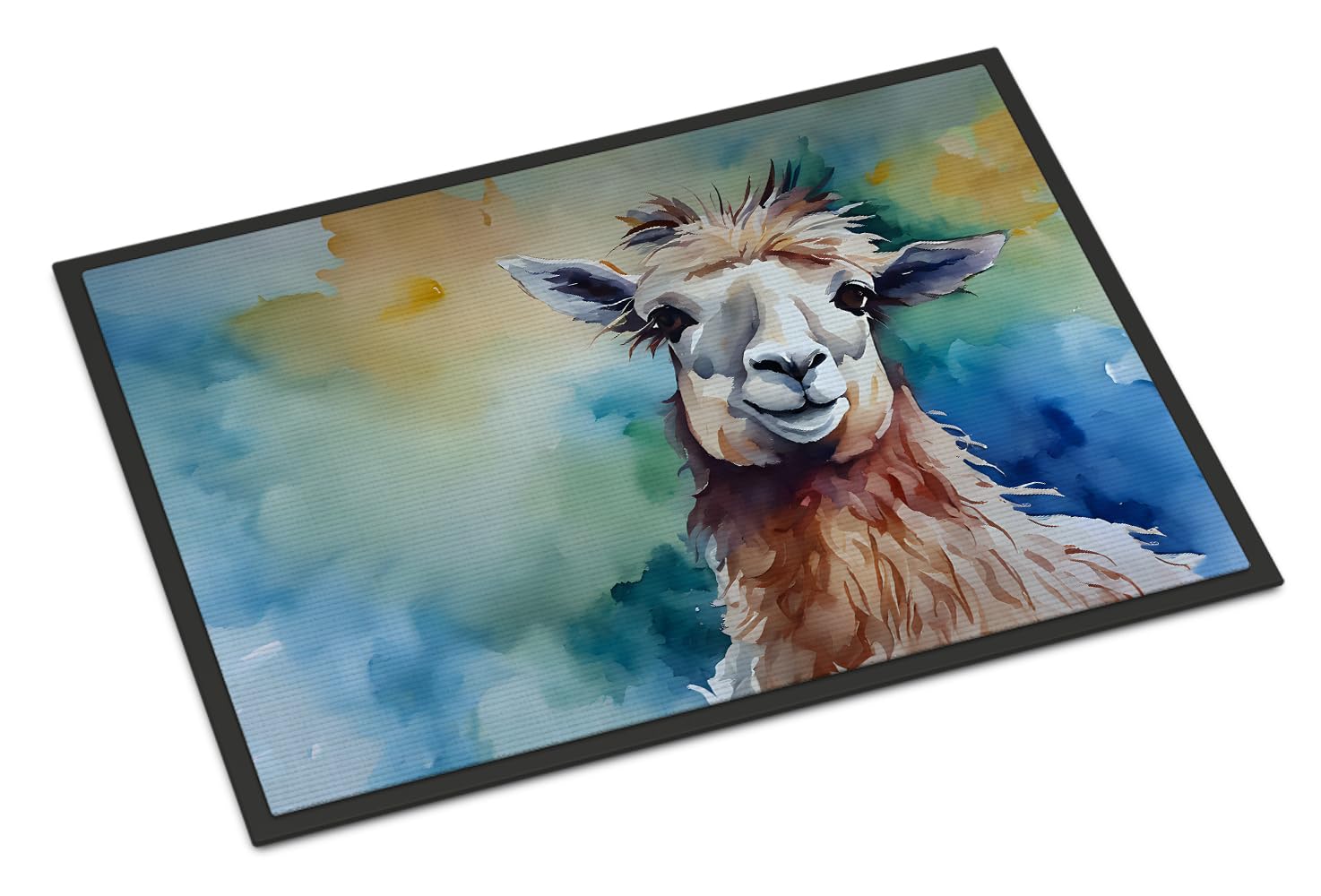 Carolines Treasures DAC2960MAT Llama Doormat Front Door Mat Indoor Outdoor Rugs for Entryway, Non Slip Washable Low Pile, 18H X 27W