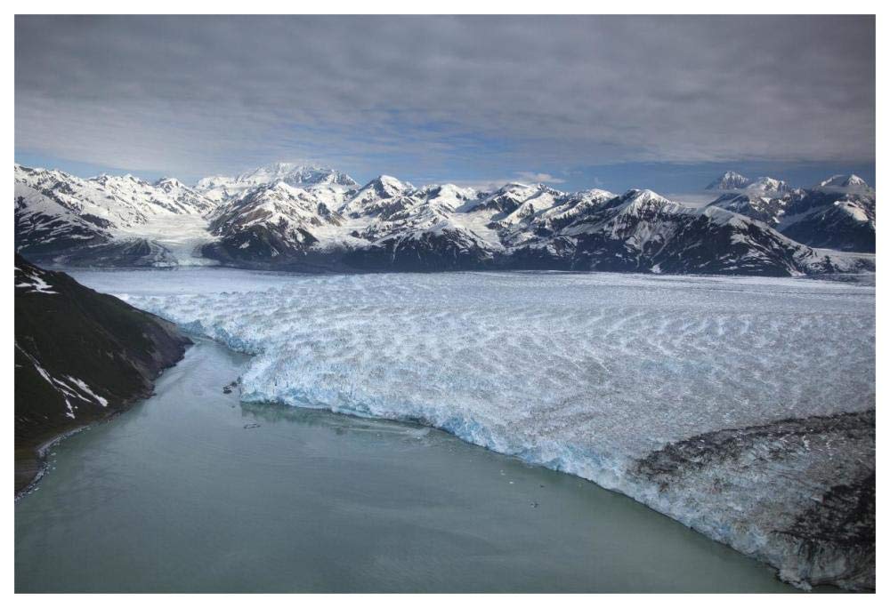 Hubbard Glacier encroaching on Gilbert Point, Wrangell-St. Elias National Park, Alaska-Paper Art-62x42”