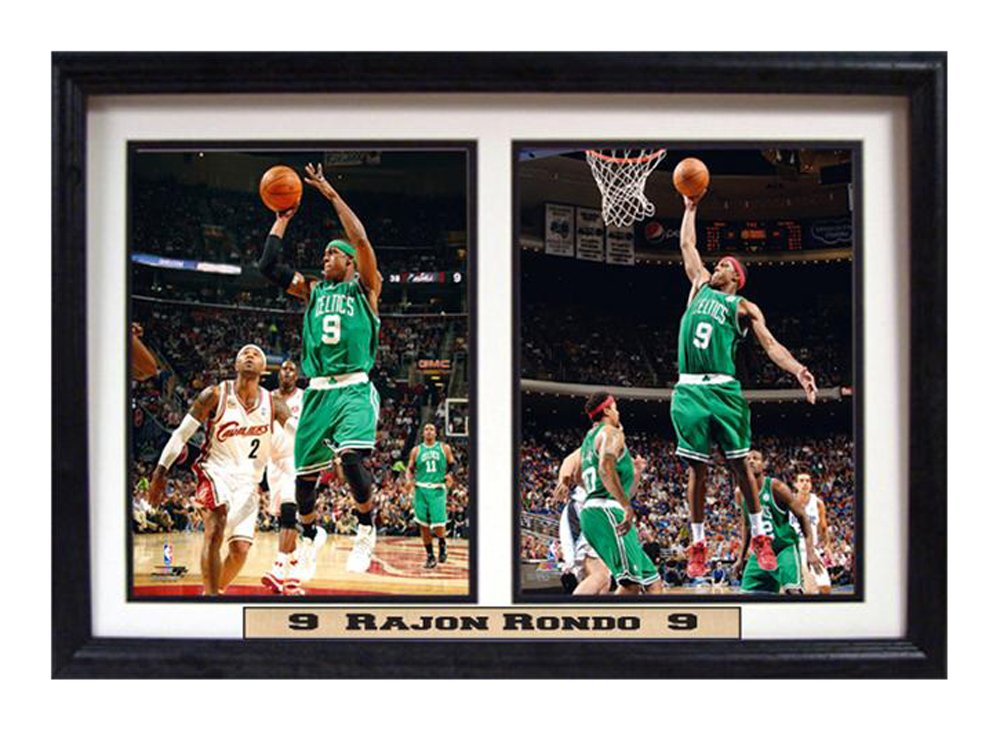 12x18 Double Frame - Rajon Rondo Boston Celtics