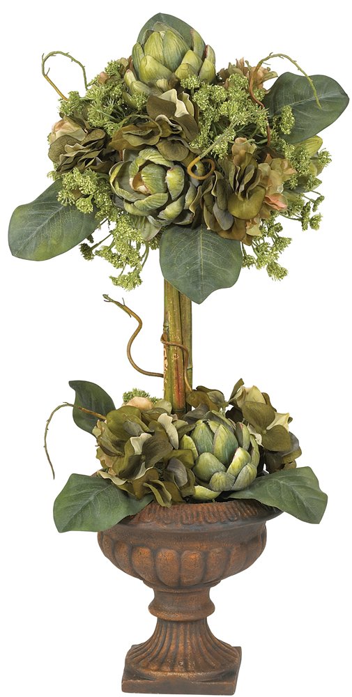 Artichoke Topiary Silk Flower Arrangement