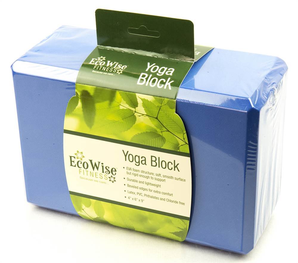 EcoWise Yoga Block, 4 x 6" x 9" - Blue Dahlia"